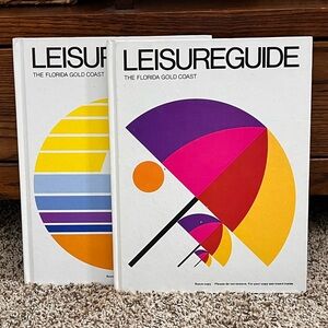 2 - 70’s Vintage Guide Books Coffee Table Florida Gold Coast Miami